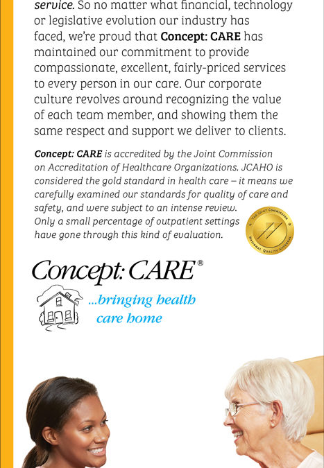 Concept: Care – Hospital marketing rack card back